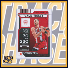 2025-26 Panini Contenders EuroLeague Basketball Nikola Milutinov Game Ticket Red