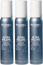 PACK of 3 Goldwell StyleSign Ultra Volume Top Whip Mousse 3.2 oz Travel Size
