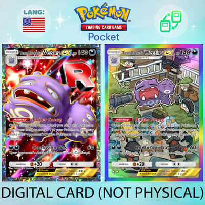 [DIGITAL] Pokemon TCG Pocket - Team Rocket s Weezing ex Full Art / Rainbow (ENG)