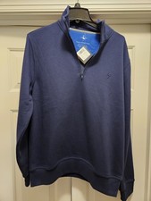 Tailorbyrd Mens Medium 1/4 Zip Pullover Sweater Navy Blue NEW wTags