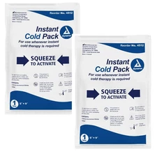 2x Dynarex Multi-Use Instant Cold Packs, No Freezing Required, 5" x 9"
