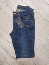 PANTALONE 5 TASCHE TOPPE JEANS JECKERSON UOMO toppa DENIM BLUE DARK ALCANTARA PA