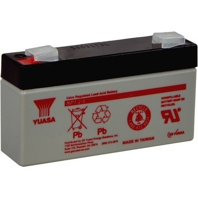 Yuasa NP1.2-6 6V 1.2Ah Rechargeable Sealed Lead Acid Battery, F1 Terminal