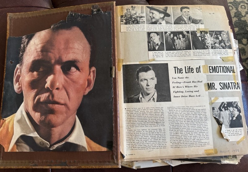 1950s-60s Frank Sinatra fan scrapbook, 144 pages