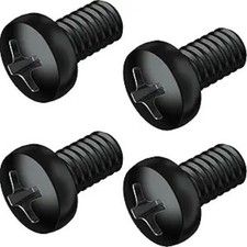 Black Oxide Stainless Steel License Plate Screws, Rust Proof - Set of 4 for Plat