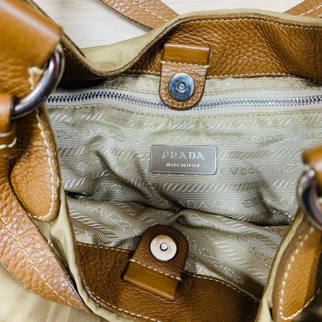 PRADA nylon leather shoulder bag 476418 — image 8