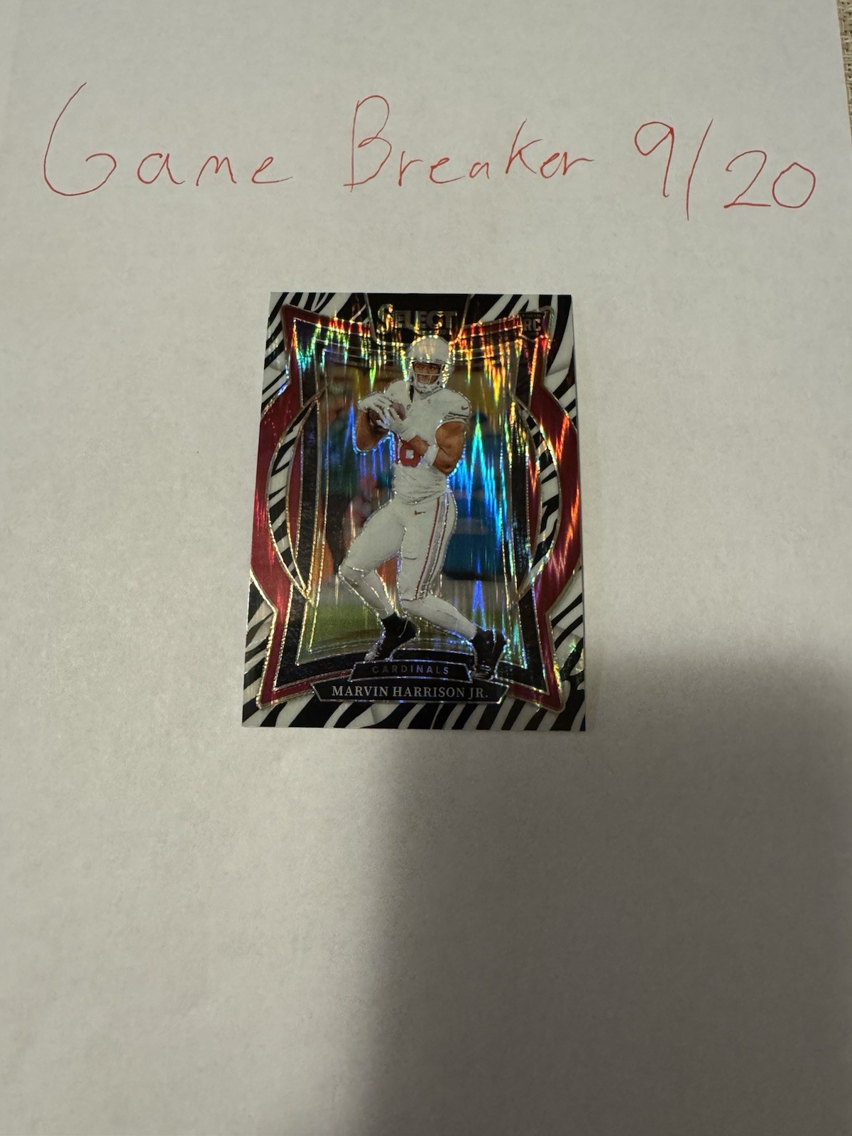 2024 Panini Select Football Marvin Harrison Jr Zebra Concourse RC Case Hit