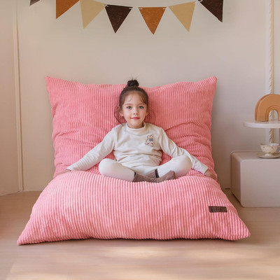 3 in 1 Kids Bean Bag Chair Couch, Convertible Chair Folds from Bean Bag to Loung