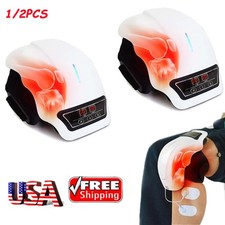 1/2XCordless Knee Massager Heated Vibration Pain Therapy Adjustable w/LED Screen