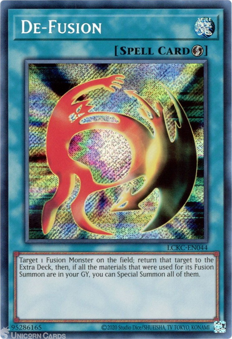 LCKC-EN044 De-Fusion : Secret Rare UNL Edition Mint YuGiOh Card