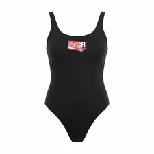 Diesel X Coca-Cola CC-Flamnew-Cola Costume Da Bagno Donna XS Nero Stretch Intero