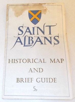 Vintage Fold-Out Historical Map & Brief Guide of Saint Albans - 1971 Edition