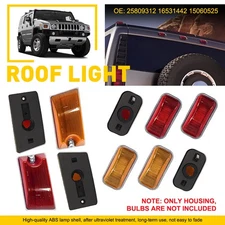 10PC LED Roof Cab Front&Rear Light Amber Set Housing Red H2 For Hummer 2003-2009