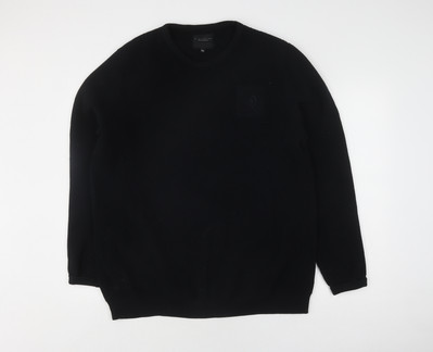 Dissident Waffelstrickpullover Herren schwarz XL