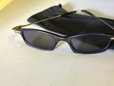 Vintage Oakley WHY 1 Sunglasses Slate Blue Original Lenses Y2K Rare USA