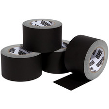 Black Gaffers Tape 3 Inch X 30 Yards - 4 Pack Pro Black Gaff Tape - No Residue,