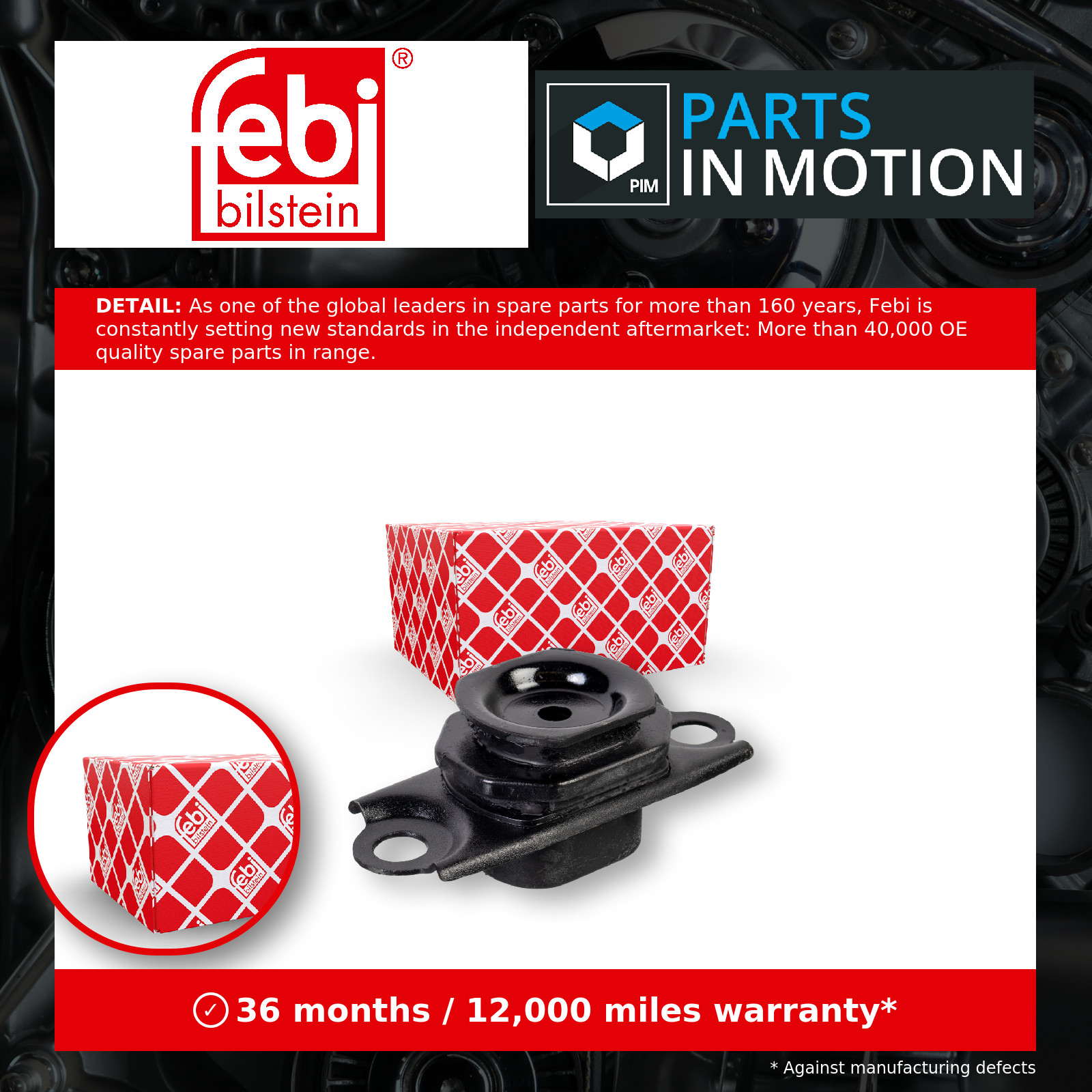 Febi 176990 Left Manual Transmission Mounting Fits Nissan Renault Grand - Image 5
