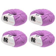 Cotton Yarn,Soft Knitting Yarn -4 Skeins/4 218yards/4 4.54oz/Pink