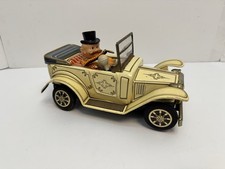 Vintage Alps Japan A-5008 Tin Litho Convertible Car Battery Toy Driver 60s