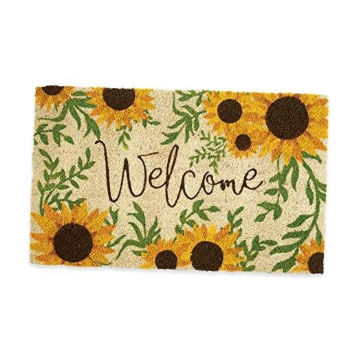 Sunflower Coir Doormat 17x29 Natural Outdoor Welcome Mat