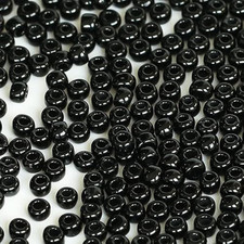 Size 6/0 Crafts Glass Seed Beads 4Mm Black Beads for Jewelry Making Total about