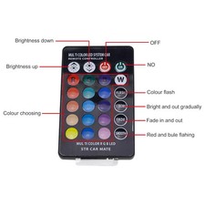 RGB Colorful LED Light Flash Strobe Lamp Remote Controller