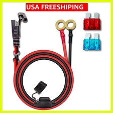 16AWG 2FT Charger Cable, SAE to O Ring Terminal Quick Disconnect Harness, 2 P...