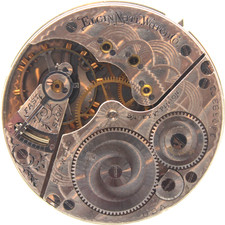 1910 ELGIN POCKET WATCH MOVEMENT 14038301 GRADE 312 16s 15j QP2 