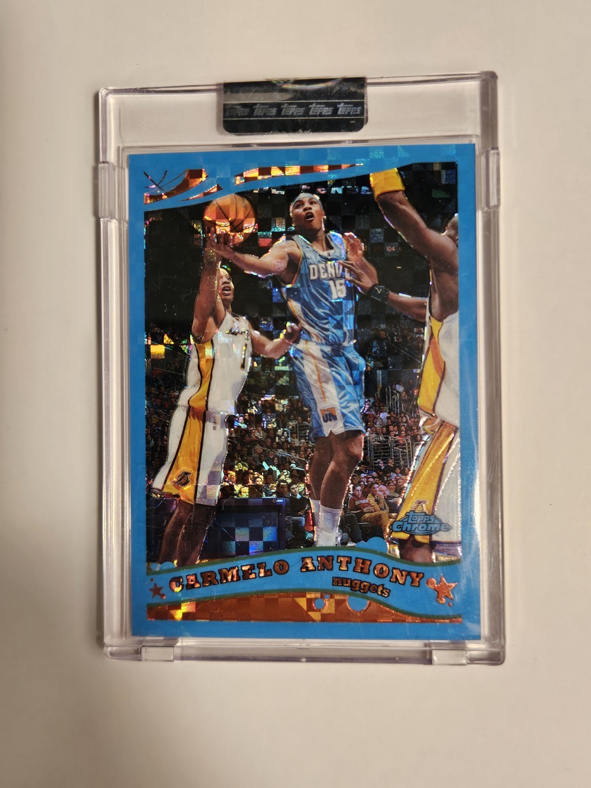 CARMELO ANTHONY 2005-06 TOPPS CHROME #71 BLUE XFRACTOR #/90 NUGGETS UNCIRCULATED