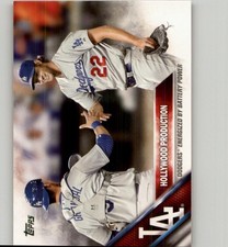 2016 Topps Hollywood Production (Yasmani Grandal / Clayton Kershaw) #24 Dodgers