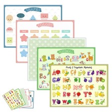 Disposable Placemats for Baby Toddlers Sticky Table 40 Pcs, Mixed Styles