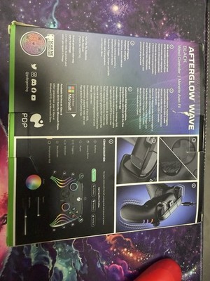 New PDP Afterglow Wave Wired Controller Xbox Series X S Xbox One Black RGB LED