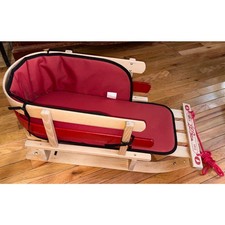 L.L. Bean Kids' Pull Sled with Red Cushion - SMALL