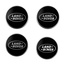 Set of 4 Land Rover Wheel Center Caps Black/Glossy 62mm