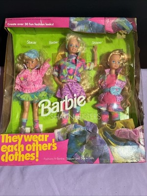 Mattel Sharin' Sisters Barbie, Skipper & Stacie Fashion Doll Set, 1990s