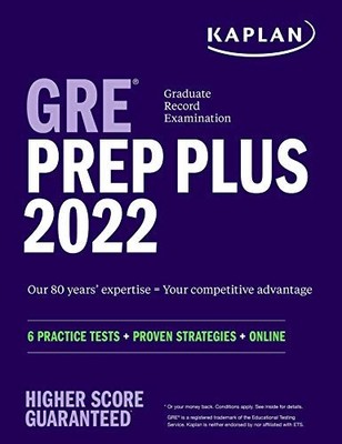 GRE Prep Plus 2022: 6 Practice Test..., Kaplan Test Pre