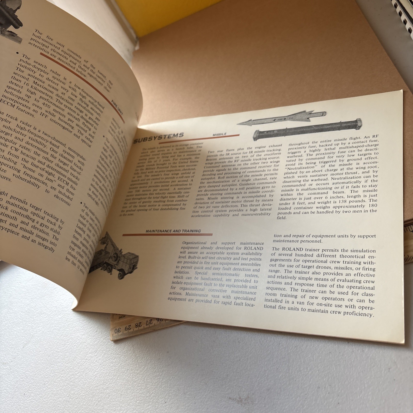 Vintage 1970s Roland Weapons System / Boeing Hughes Missile Military Brochure