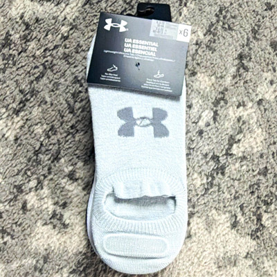 Under Armour UA Essential Ultra Low Tab Athletic Socks 6 Pairs L White/Black