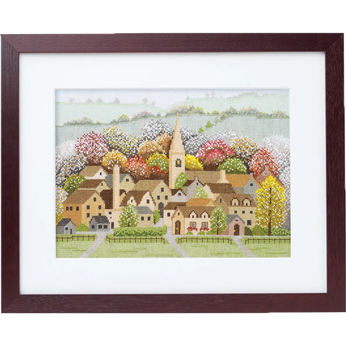Olympus counted cross stitch kit ""Cotswolds in autumn "", 23,4x32,5 cm