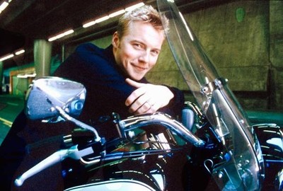 Ronan Keating Posed Portrait Of Ronan Keating Motorbike Singer Old Music Photo