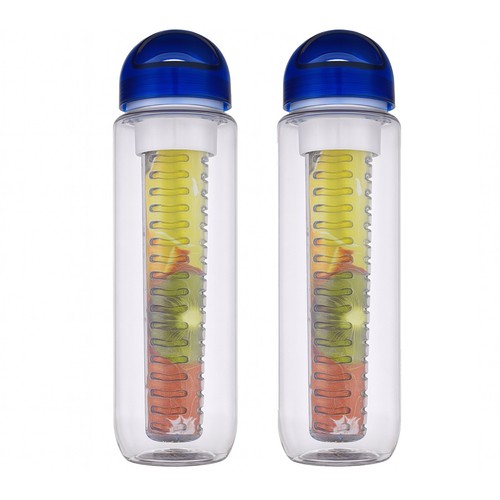 Botella de agua 600 ml con infusor de frutas reutilizable botella de hidratación a prueba de fugas - Imagen 8 de 9