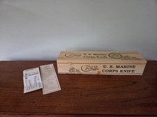 1989 CASE XX US MARINE CORPS KNIFE BOX & CERTIFICATE OF AUTHENTICITY (NO KNIFE)