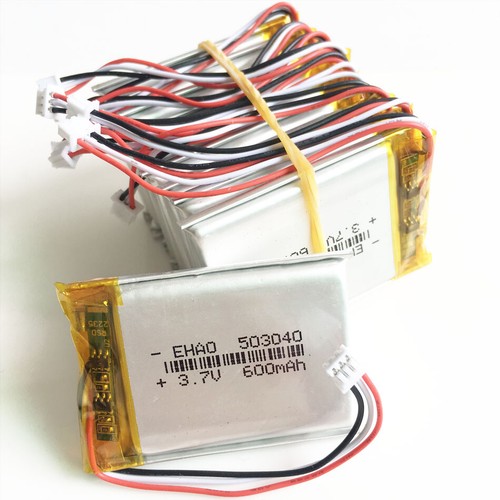 3.7V 600mAh Lipo Akku Rechargeable Battery JST 3Pin 1.25mm 503040 Power Supply - Bild 8 von 8