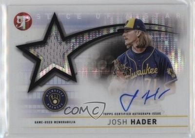 2022 Pristine Slice of the Star Relics Refractor 29/99 Josh Hader Auto 19wt