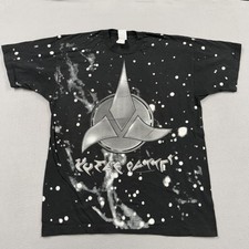 Vintage Fruit Of The Loom Star Trek Shirt Mens XL Black Klingon Defense Force