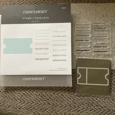 Close to my Heart admit one Z8009  (NEW)  Stamp AND Die cut set
