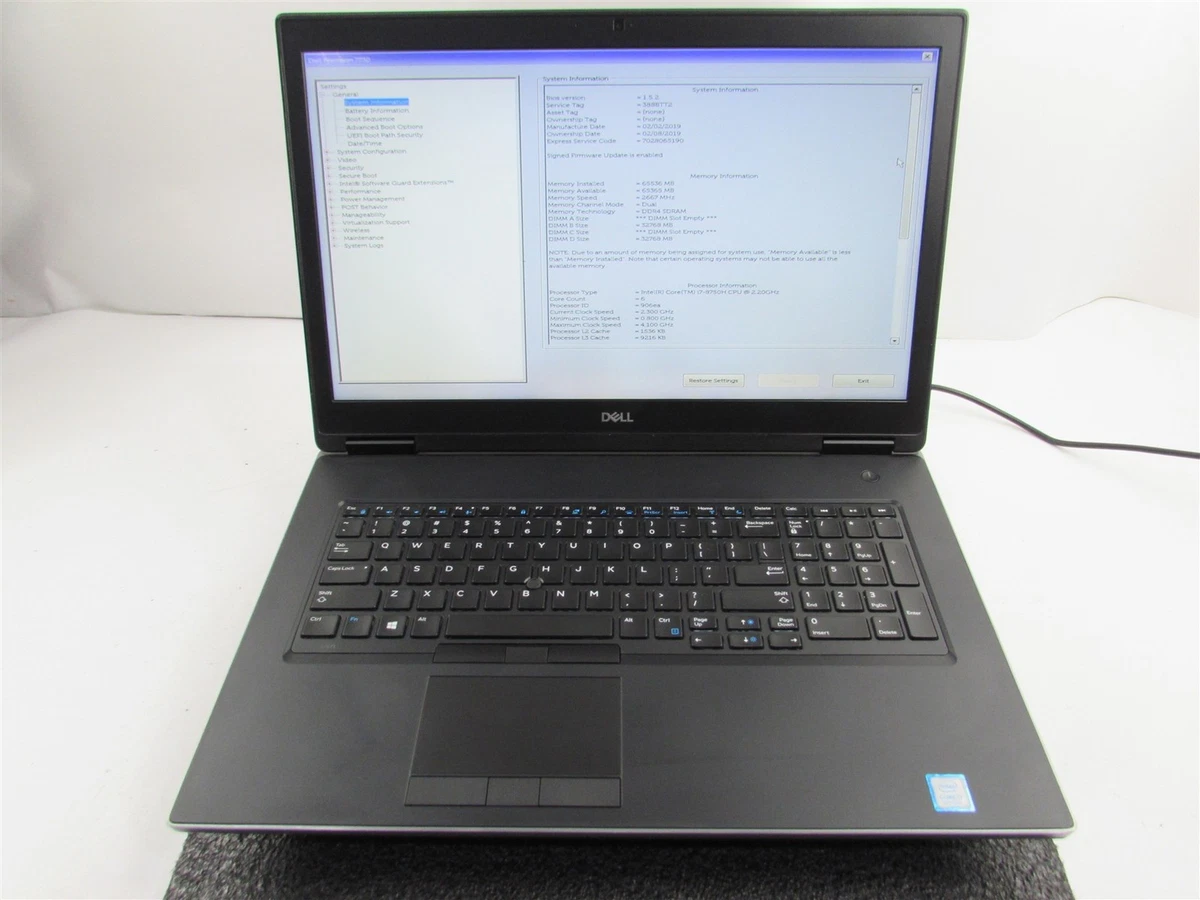 Dell Intel Core i7 8th Gen. PC Laptops & Netbooks More than 17 in