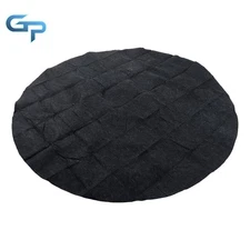 72 Inch Black Portable Spa Pool Ground Protection Hot Tub Flooring Protector Mat