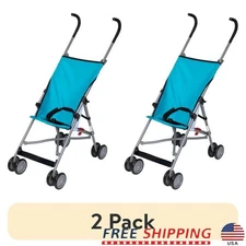 2 Pack Lightweight Umbrella Stroller Compact Fold Travel Safety Harness New