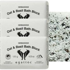 Bath Bombs for , Pack of 3, Oat Basil Bath Fizzies with Essential Oils Se...